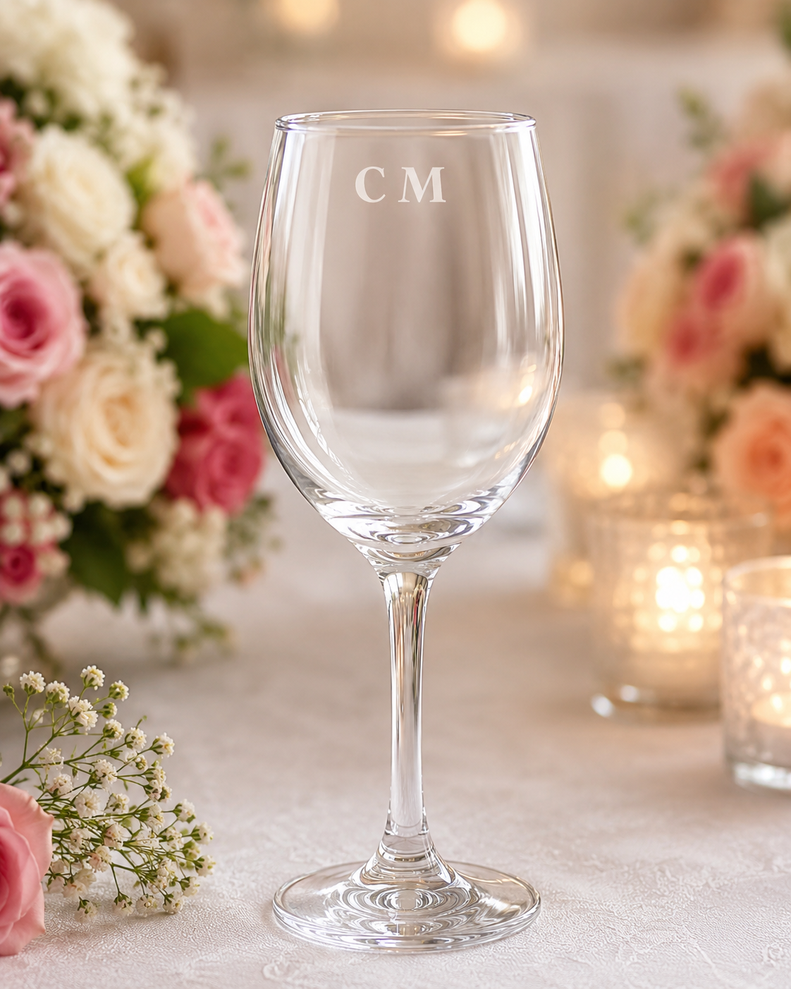 250ml Laser Etched White Wine Glass
