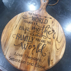 Rustic Wedding Serving Board – Timber Keepsake Gift
