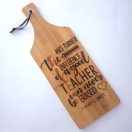 Custom Teacher Kitchen Board – Engraved Wooden Gift