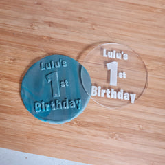 Birthday Vibes Only Fondant Stamp – Fun Cookie Debosser for Parties and Personalised Treats