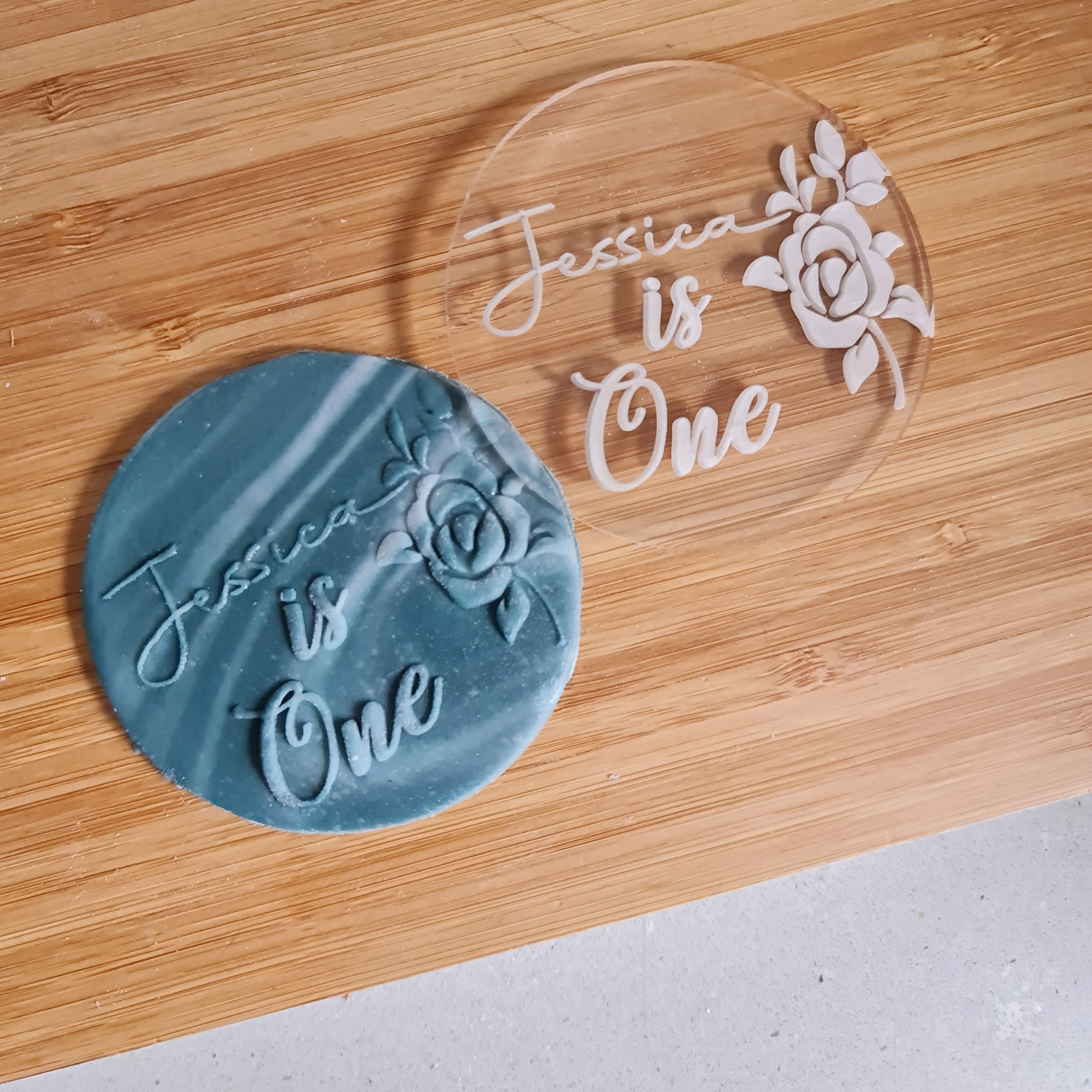 Birthday Sparkle Fondant Debosser – Personalised Cookie Stamp for Party Baking