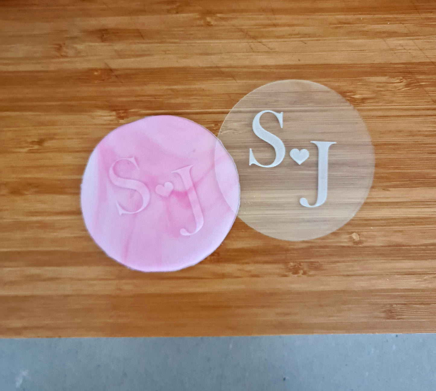 Just Married Fondant Stamp – Custom Cookie Debosser for Wedding Celebrations