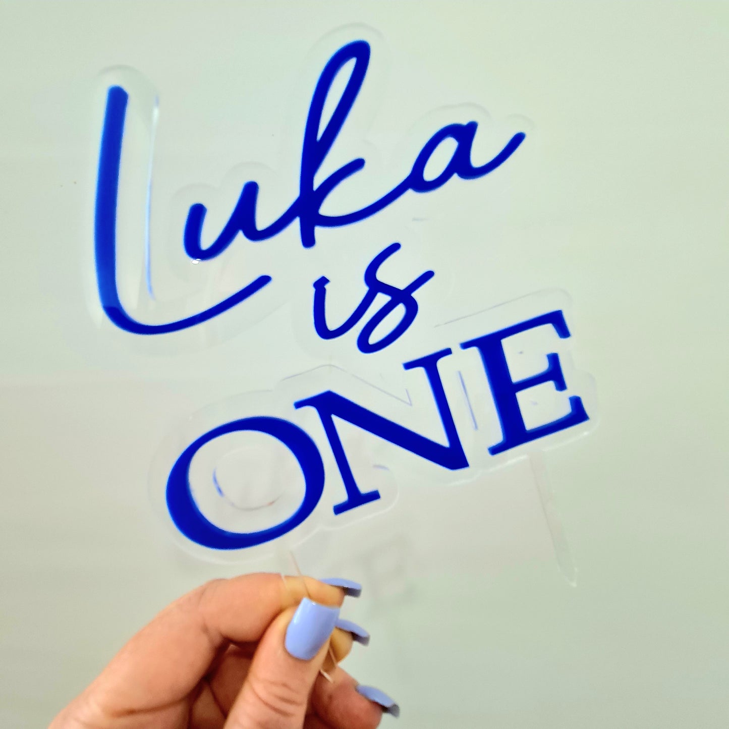 50th Birthday Cake Topper – Custom Double Layer Party Topper