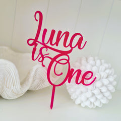 One Cake Topper – Age Topper with Bold or Script Font