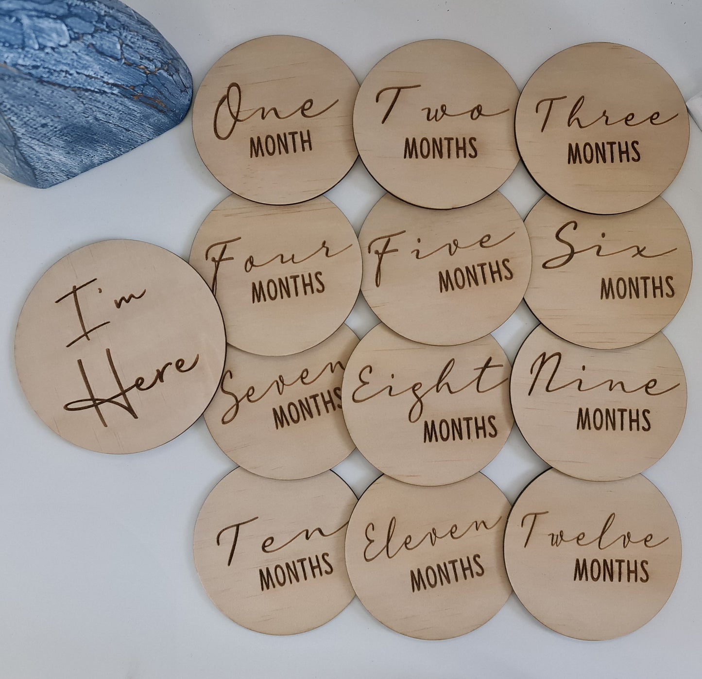 Personalised Monthly Milestone Markers – Baby Growth Photo Set