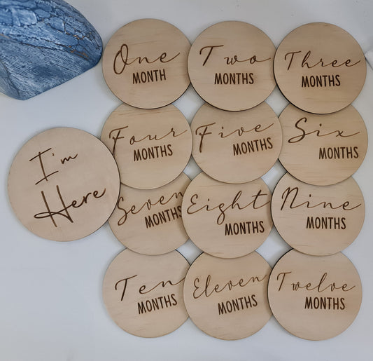 Personalised Monthly Milestone Markers – Baby Growth Photo Set