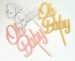 Twins Baby Shower Cake Topper – Double the Joy, Custom Name Options