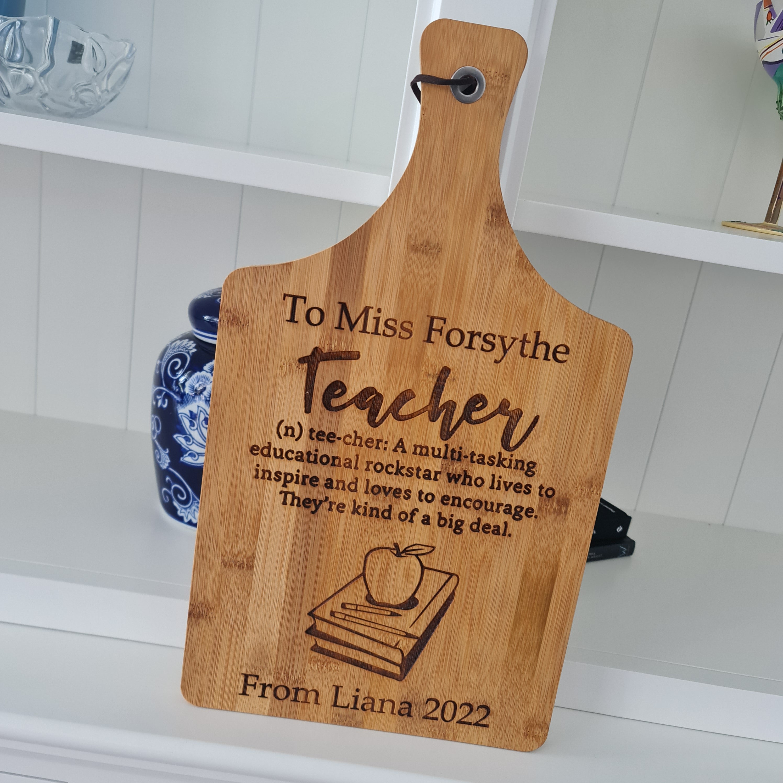 Engraved Teacher Serving Board – Personalised Appreciation Gift