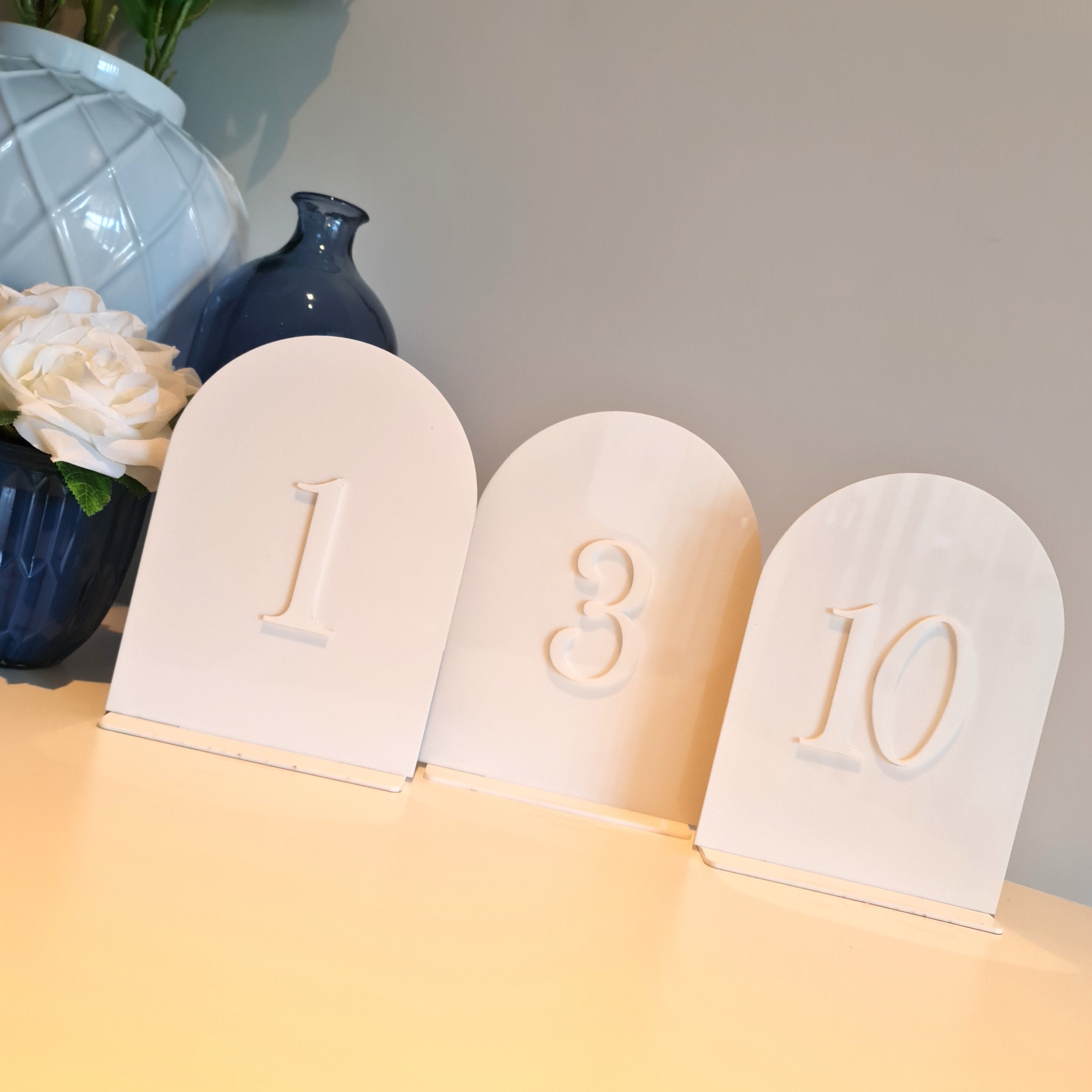 Custom Event Table Numbers – Personalised Acrylic or Wooden Options