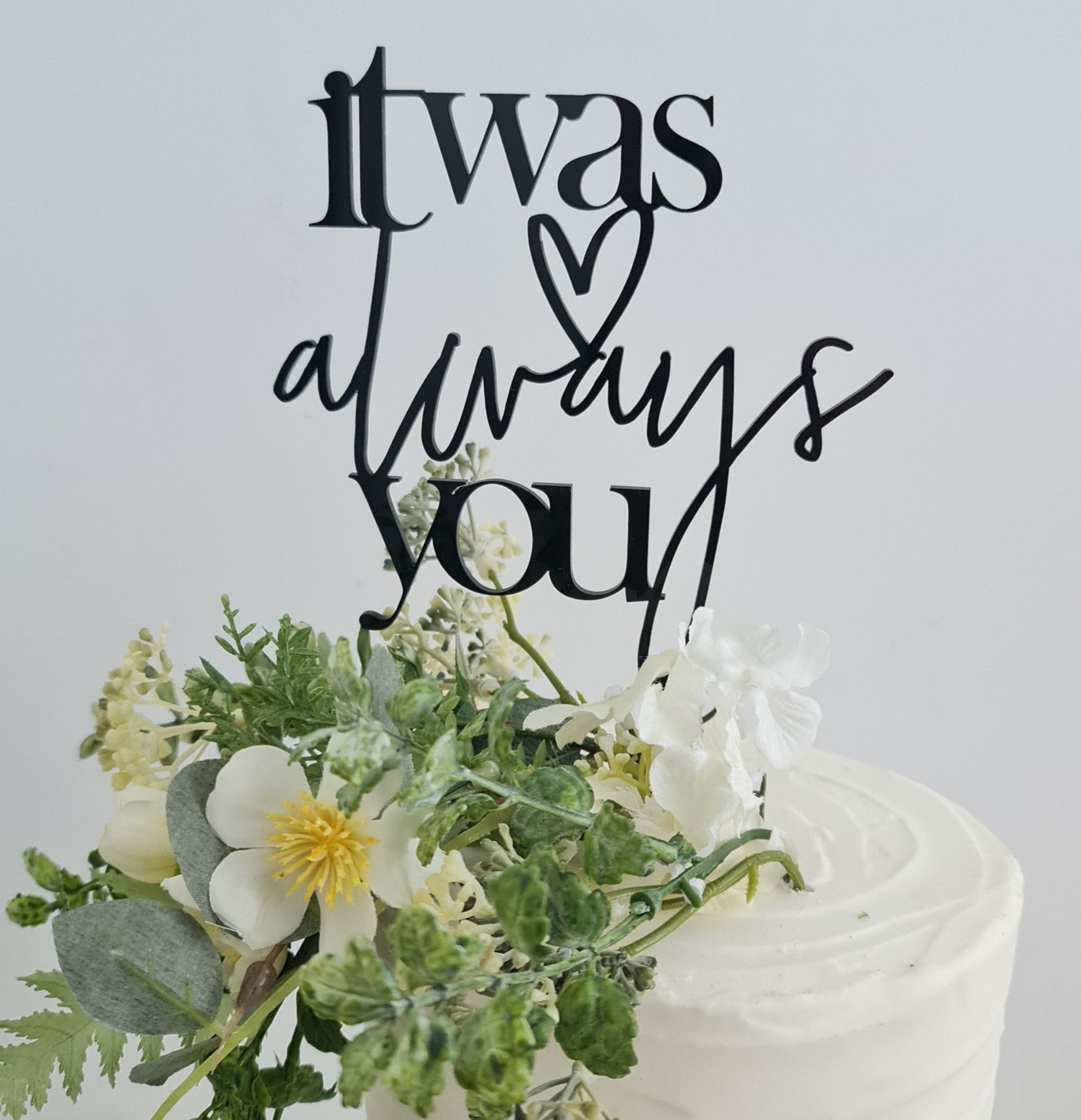 Double Layer Wedding Cake Topper – Custom Colours & Fonts