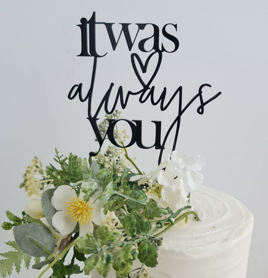 Double Layer Wedding Cake Topper – Custom Colours & Fonts