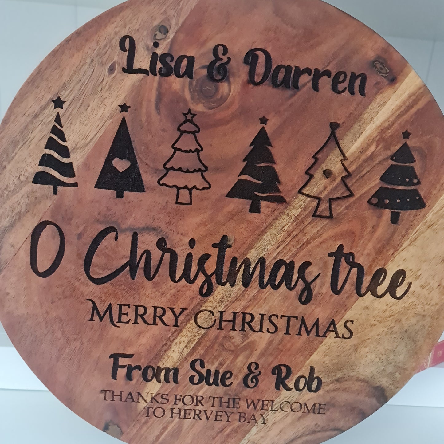 Personalised Christmas Serving Board – Custom Timber Gift for the Holidays