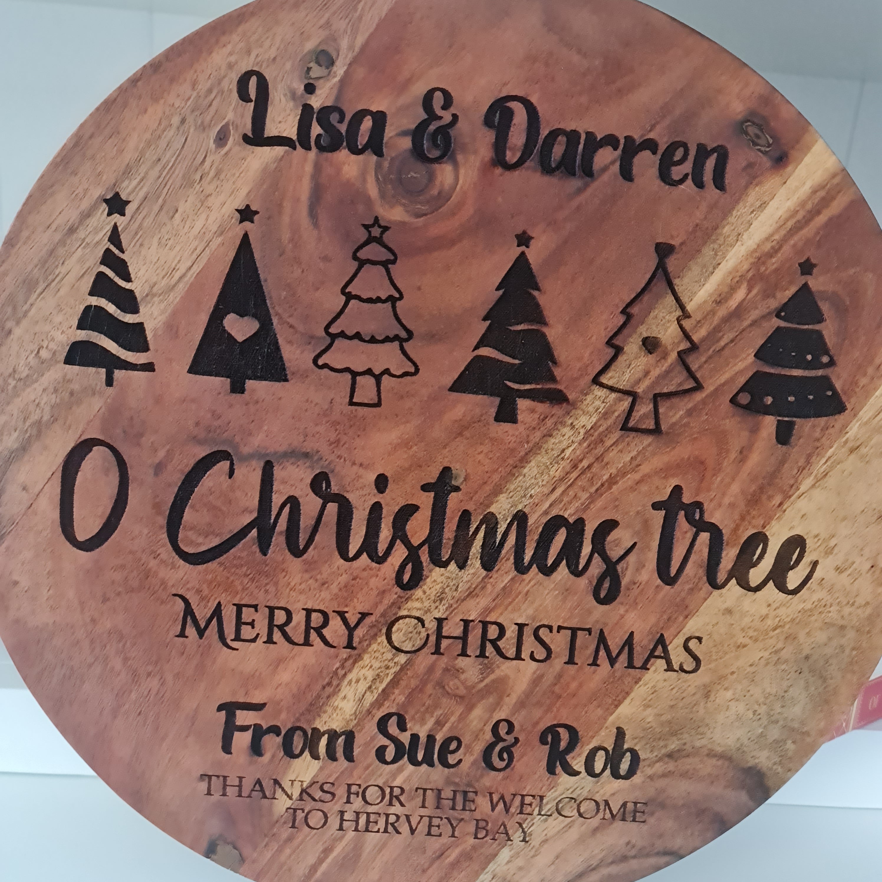 Personalised Christmas Serving Board – Custom Timber Gift for the Holidays