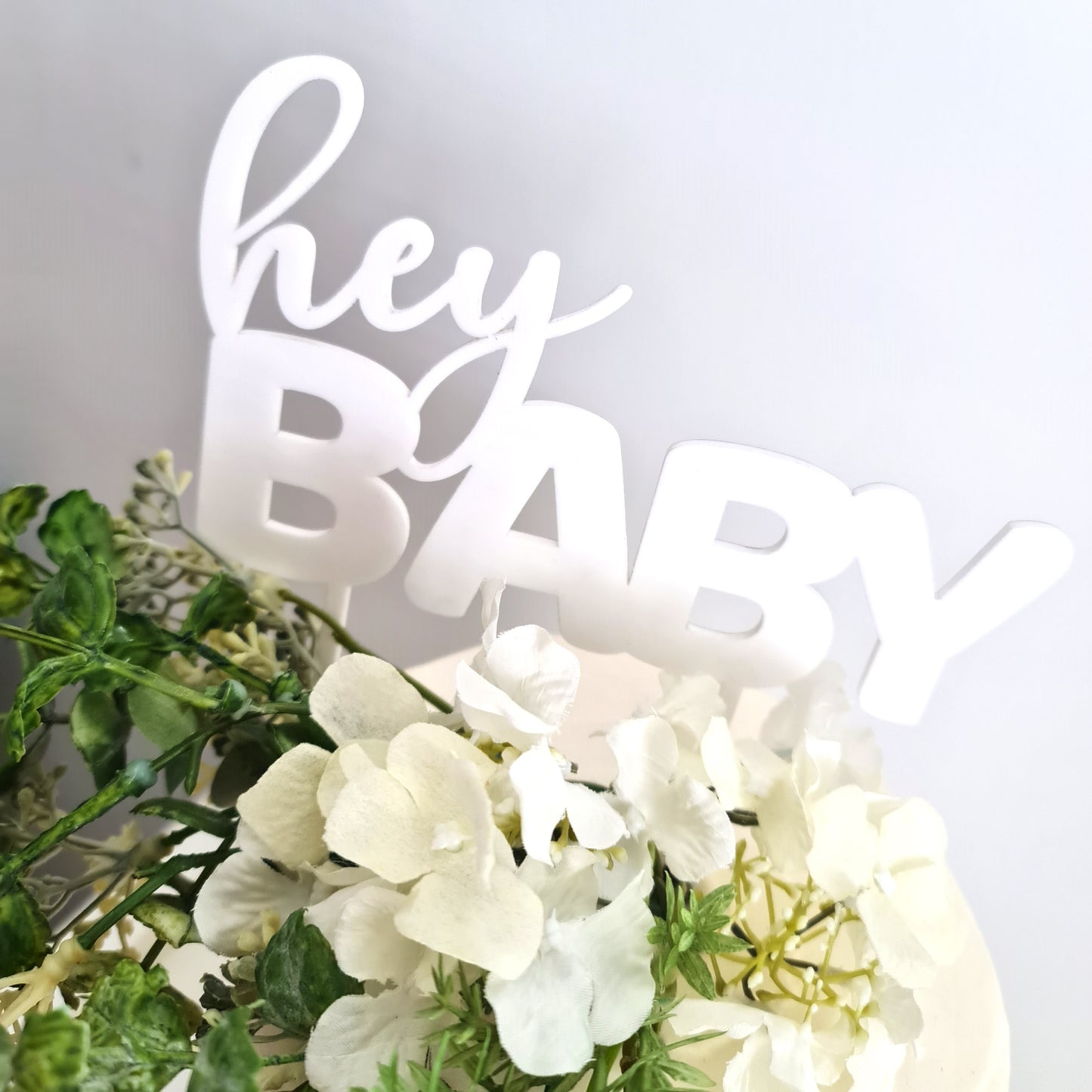 Gender Reveal Cake Topper – Custom Text Options in Acrylic or Timber
