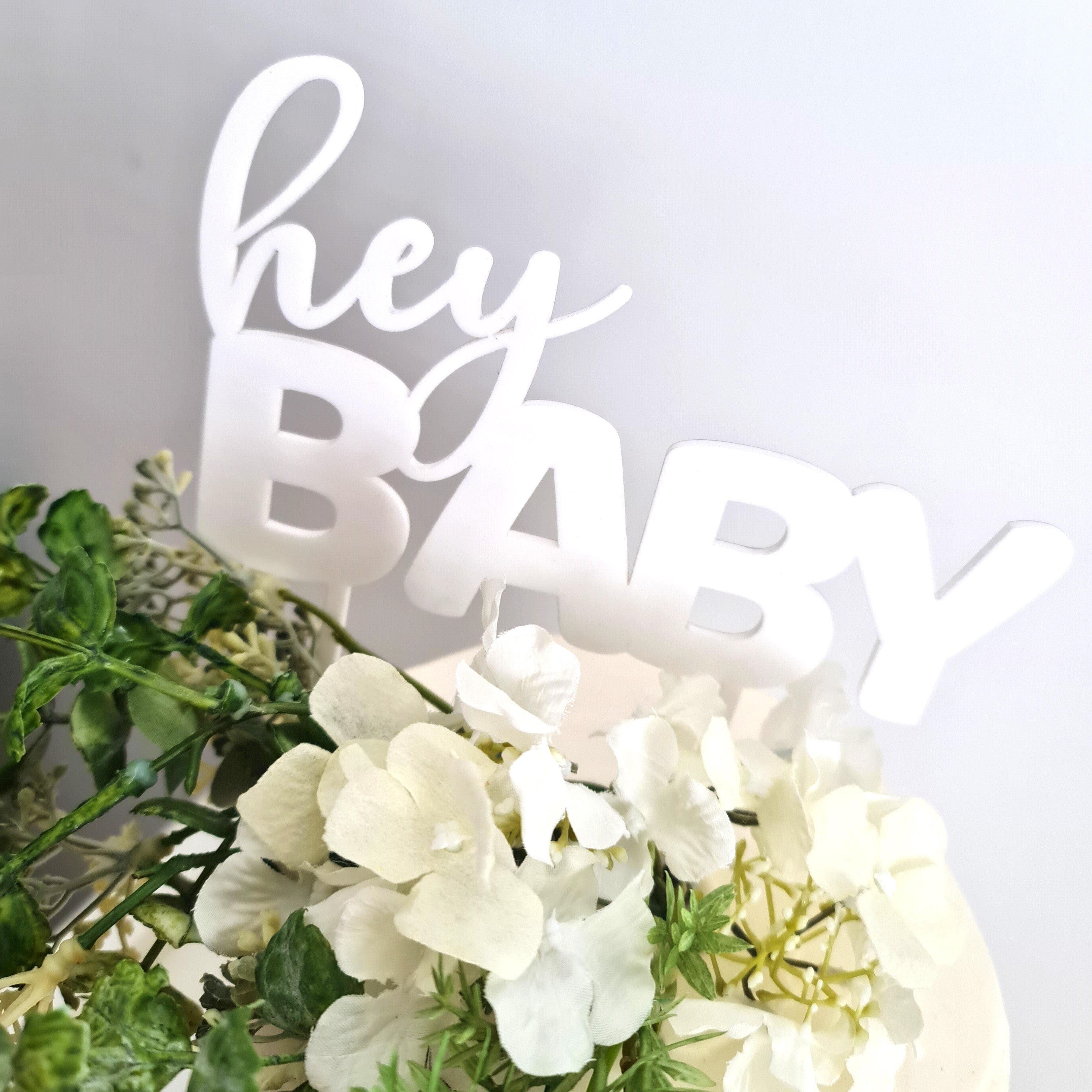 Gender Reveal Cake Topper – Custom Text Options in Acrylic or Timber