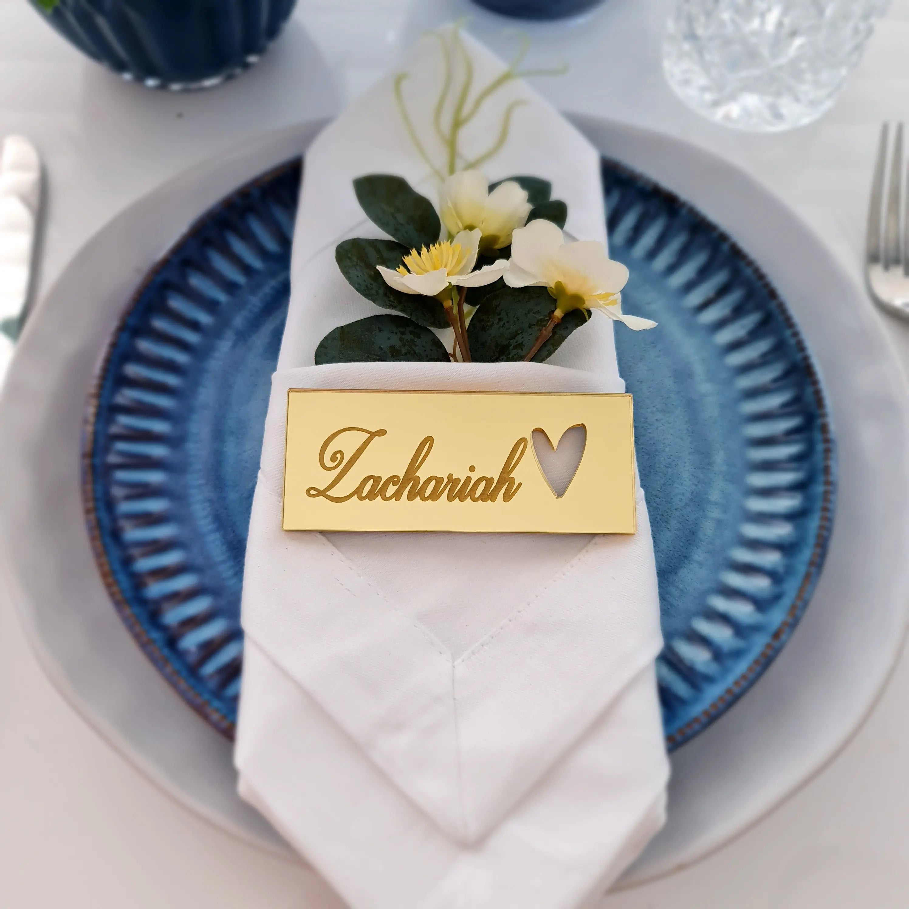 Acrylic Wedding Place Name Tags – Custom Cut for Reception Tables ...