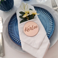 Laser Cut Wedding Place Cards – Custom Guest Names in Acrylic or Timber