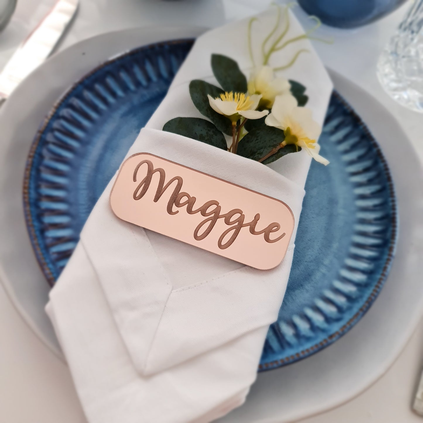 Personalised Guest Place Cards for Weddings – Elegant Table Name Settings