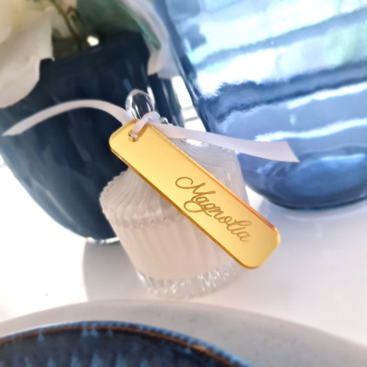 Custom Wedding Favour Tags – Elegant Bonbonniere Name Tags for Guests