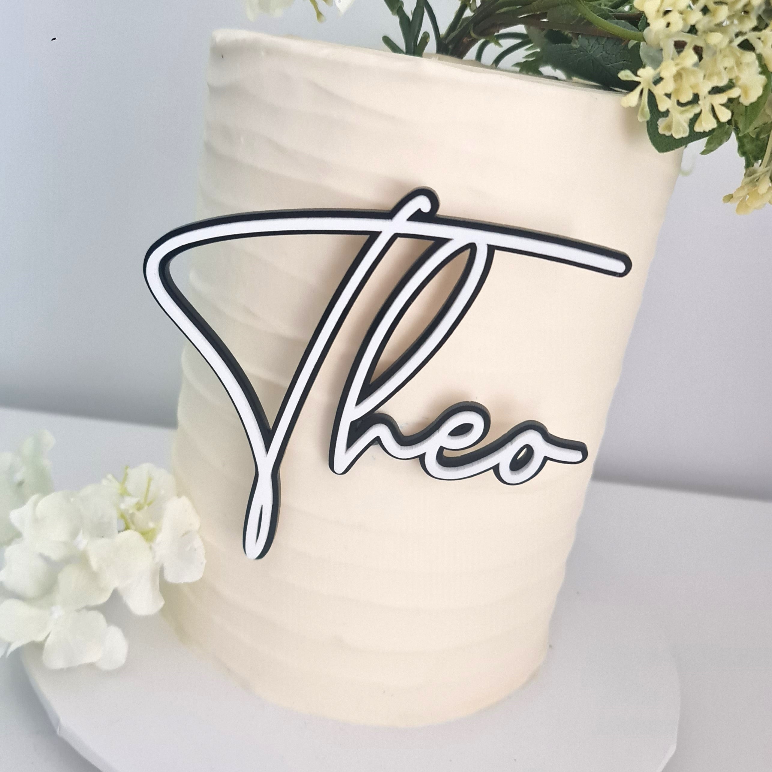 18th Birthday Cake Topper – Personalised Double Layer Statement Piece