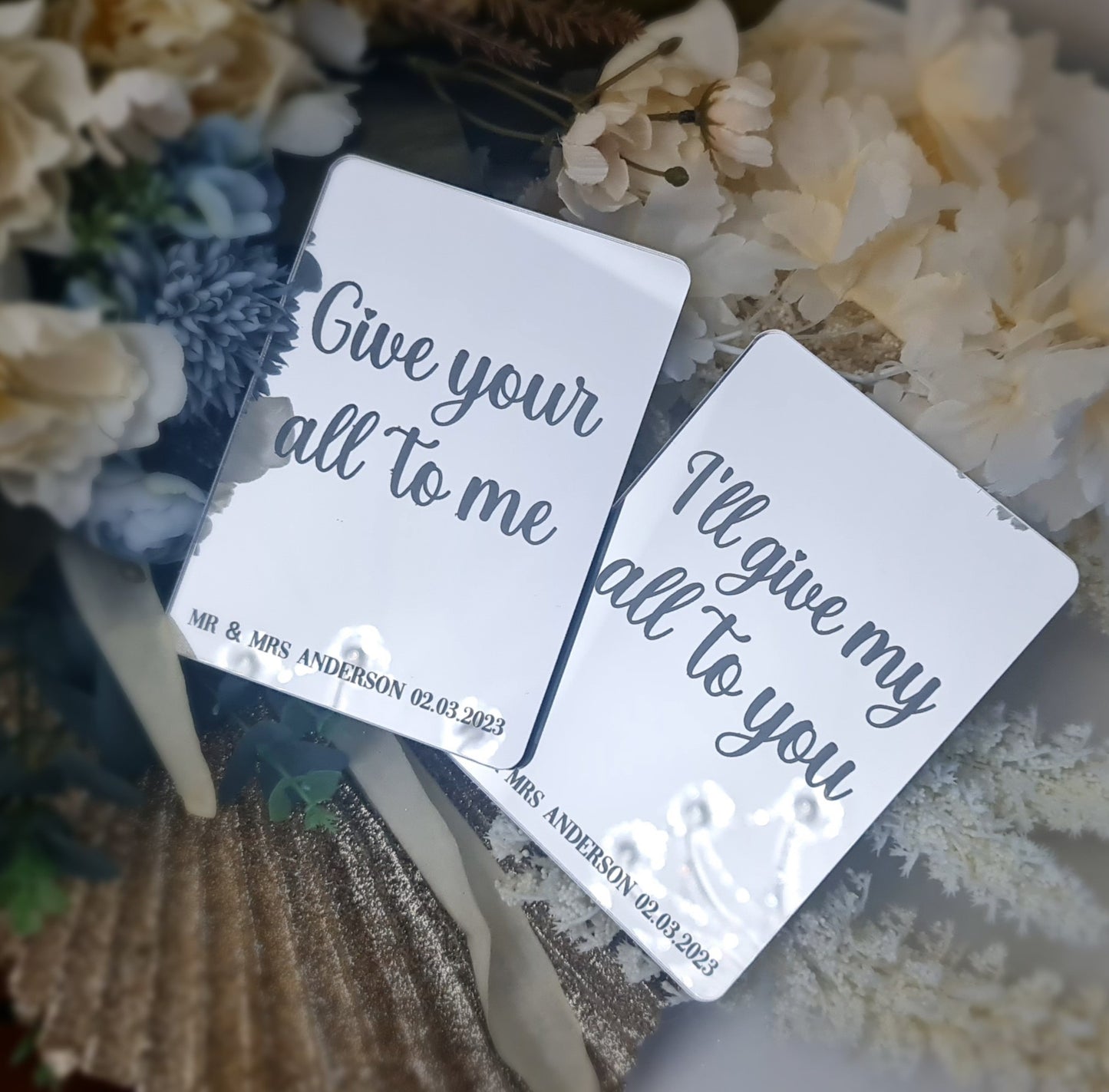 Custom Wedding Vow Holders – Bride & Groom Matching Set