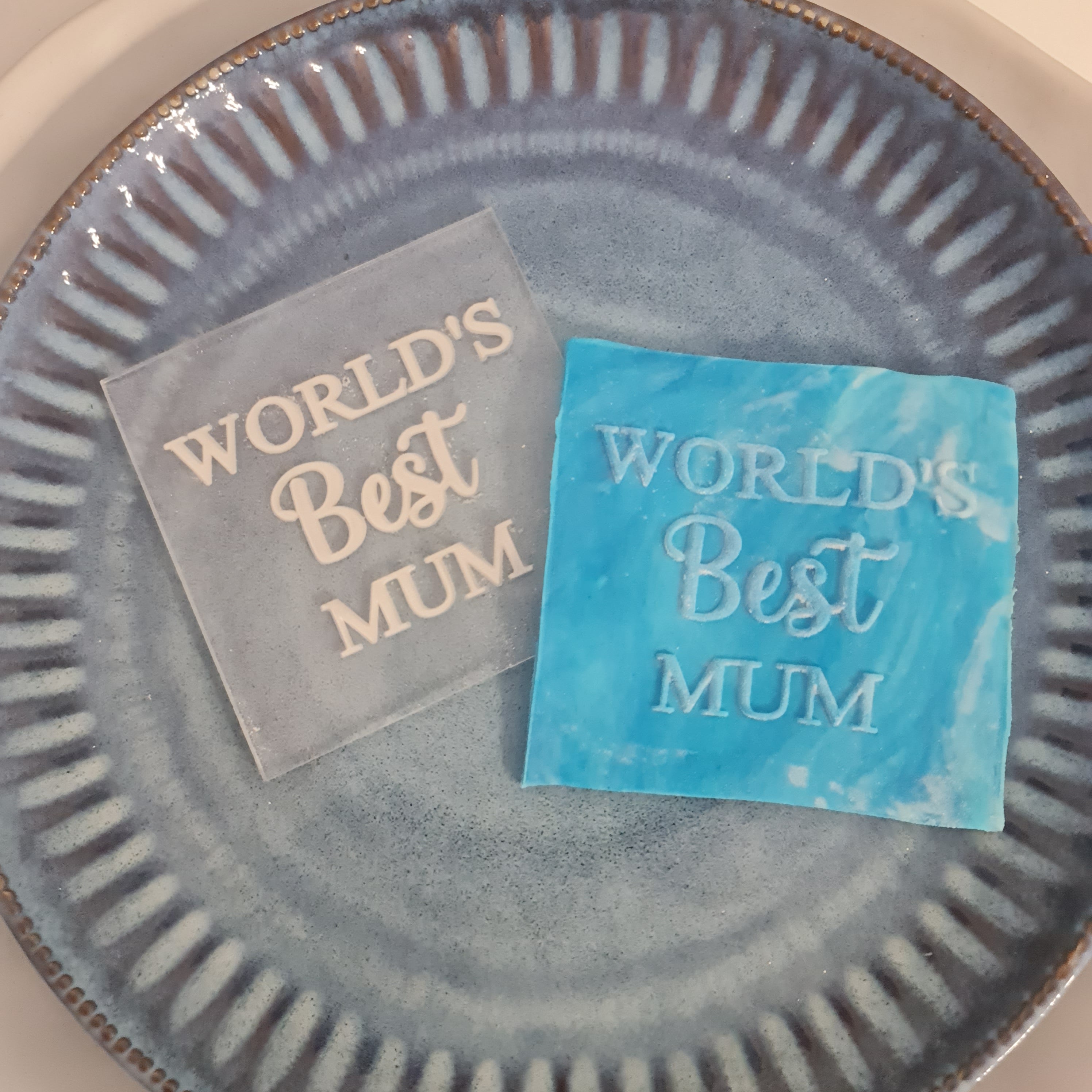 Best Mum Ever Fondant Debosser – Personalised Cookie Stamp for Mother’s Day Baking – Acrylic or Timber Food Safe Design