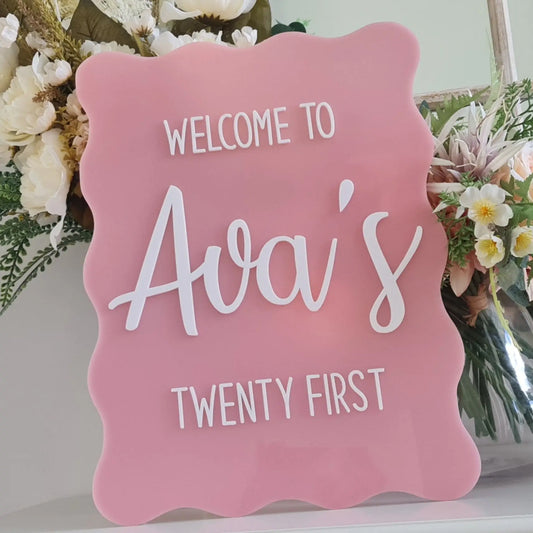 Personalised Acrylic Double Layer Signage