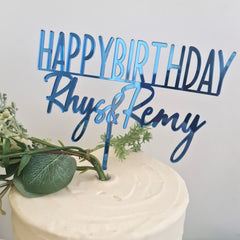 Acrylic Birthday Cake Topper – Personalised with Name or Phrase