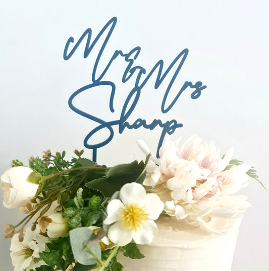 Acrylic Love Cake Topper – Custom Design for Any Celebration