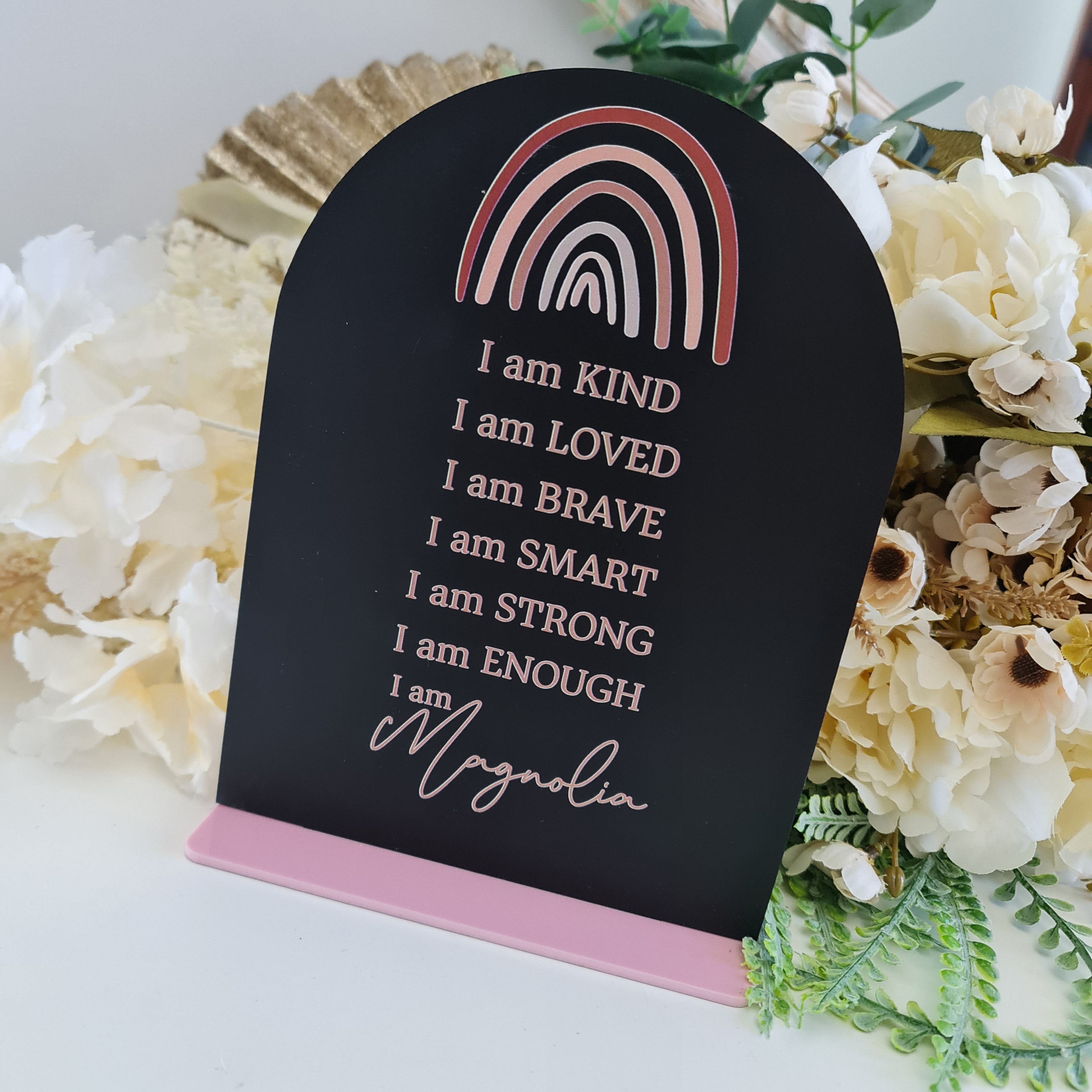 Custom Children’s Affirmation Sign – Positive Quote Wall Décor