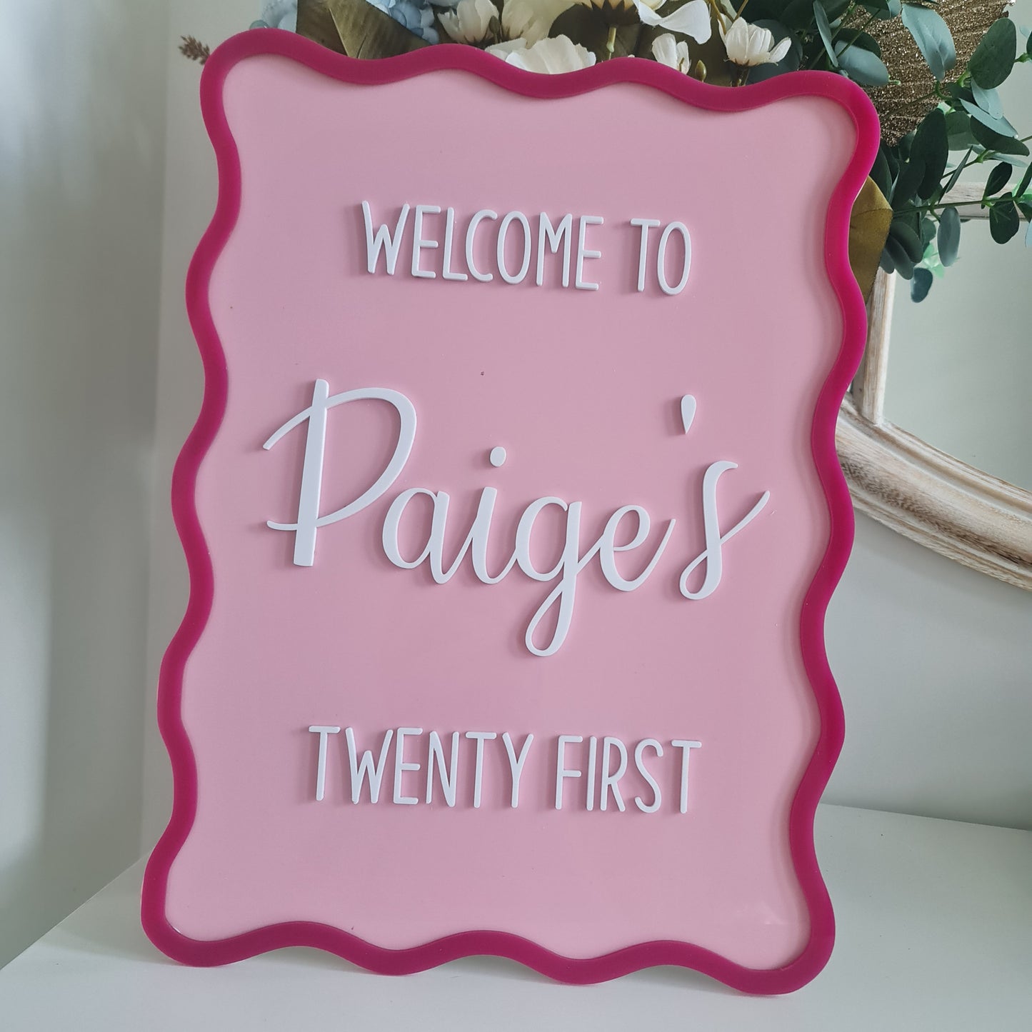 Personalised Acrylic Double Layer Signage