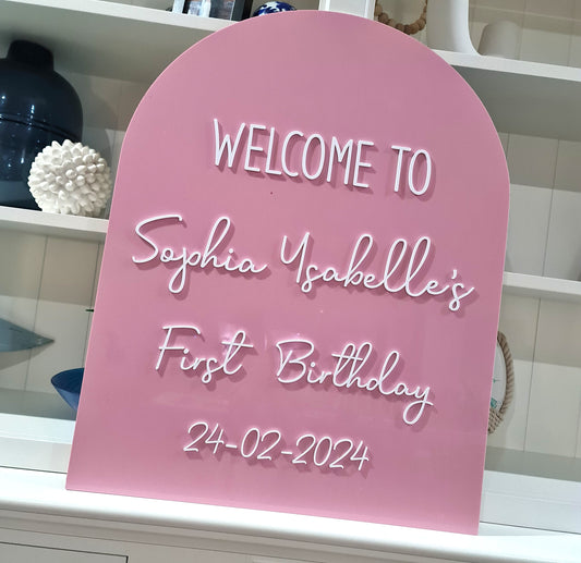 Personalised Acrylic Double Layer Signage