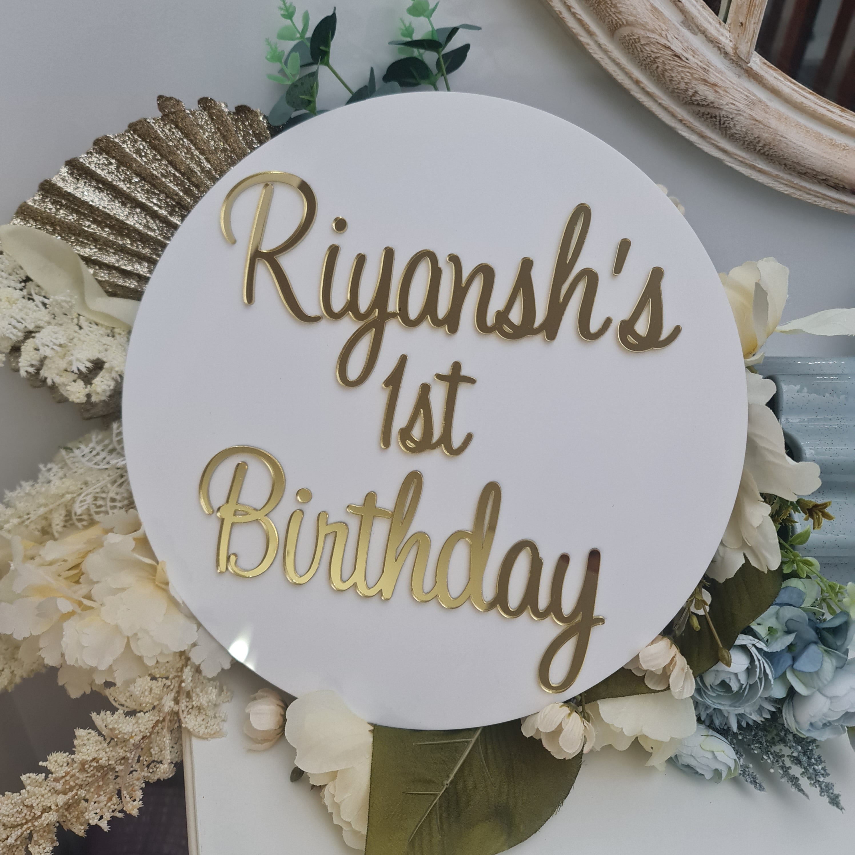 Custom Kids Birthday Round Sign – Themed Designs Available