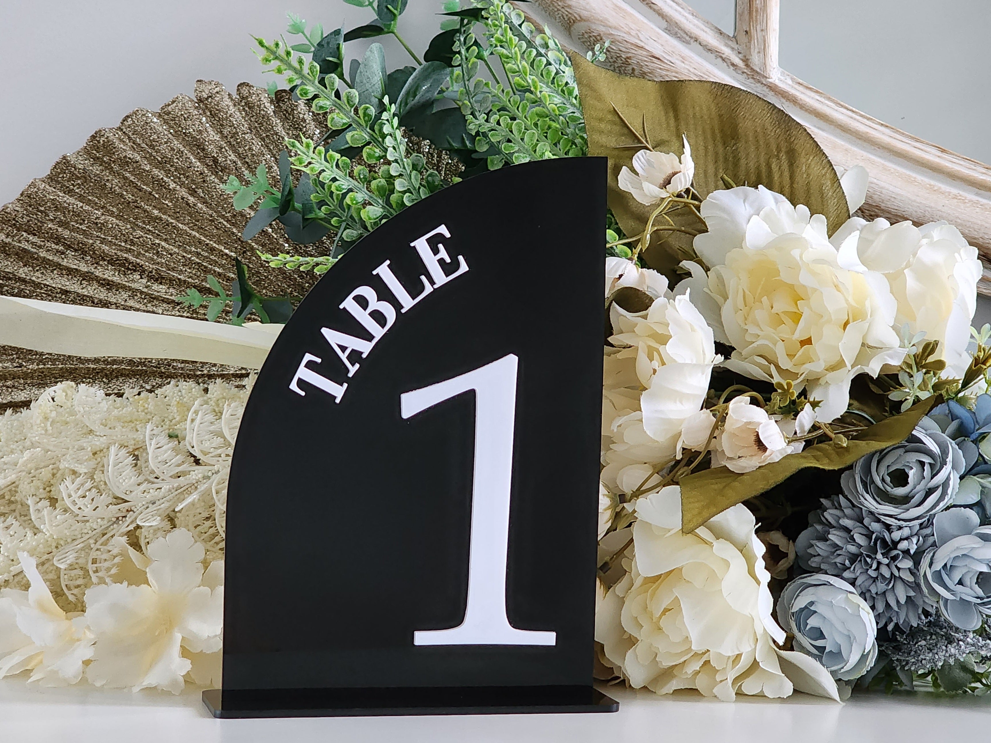 Custom Table Numbers – Available in Mirror Acrylic, Frosted or Timber