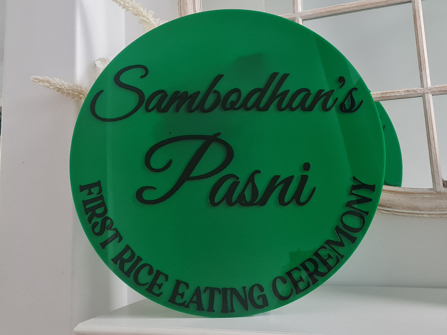 Rice Eating Ceremony Welcome Sign – Personalised Acrylic or Timber Sign for Baby’s Annaprashan or Pasni Celebration