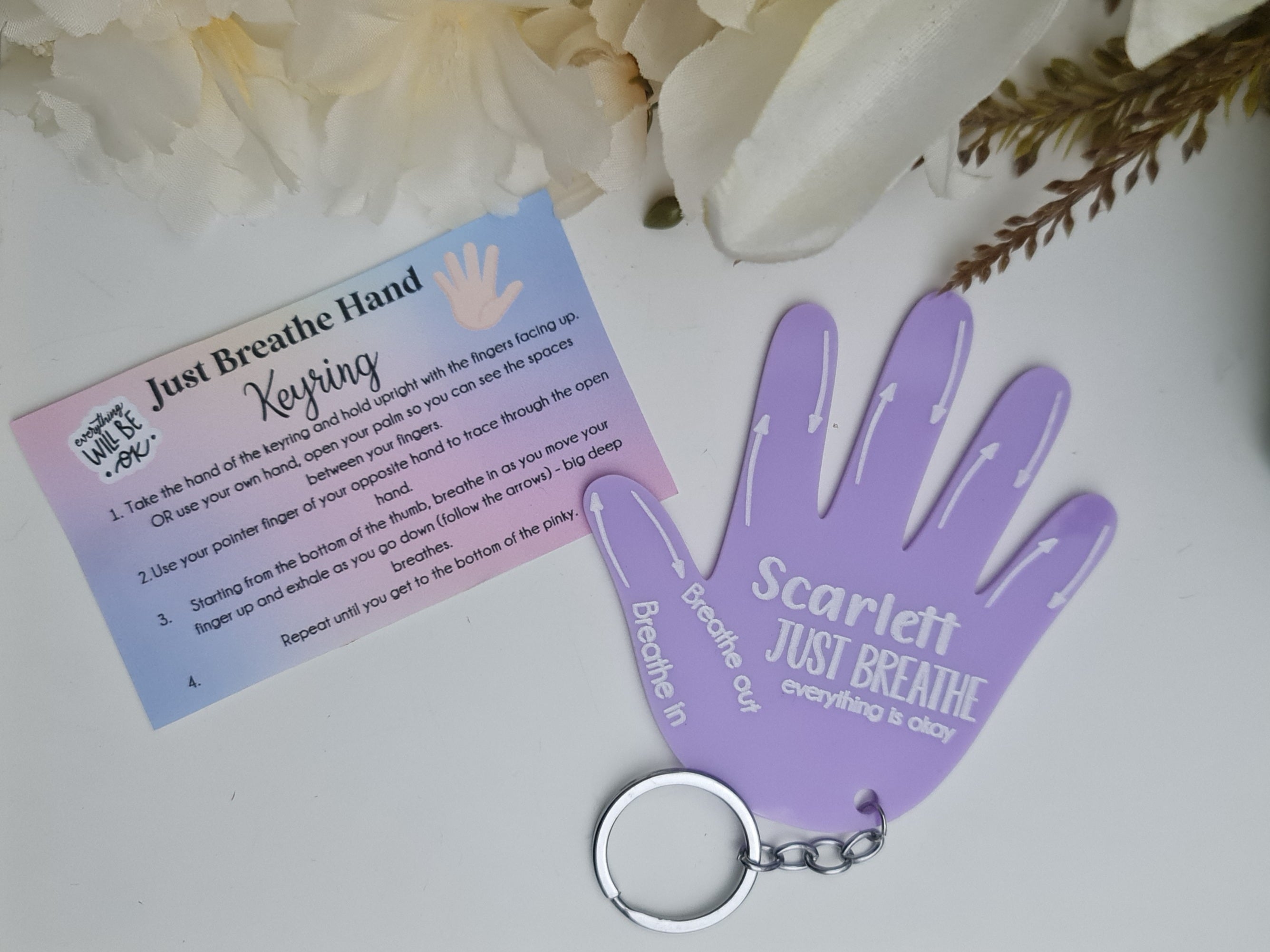 Personalised 5-Finger Breathing Sign – Calm Down Technique Board