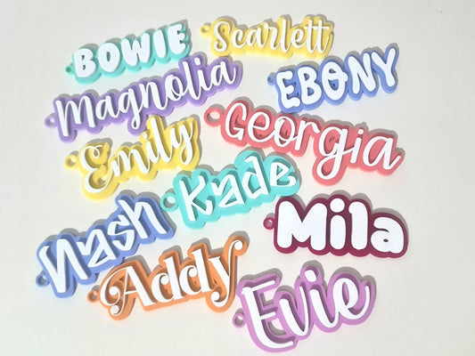 School Bag Name Tag – Custom Colours & Fonts Available