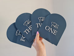 Elegant Table Number Signs – Double Acrylic Laser Cut for Event Styling