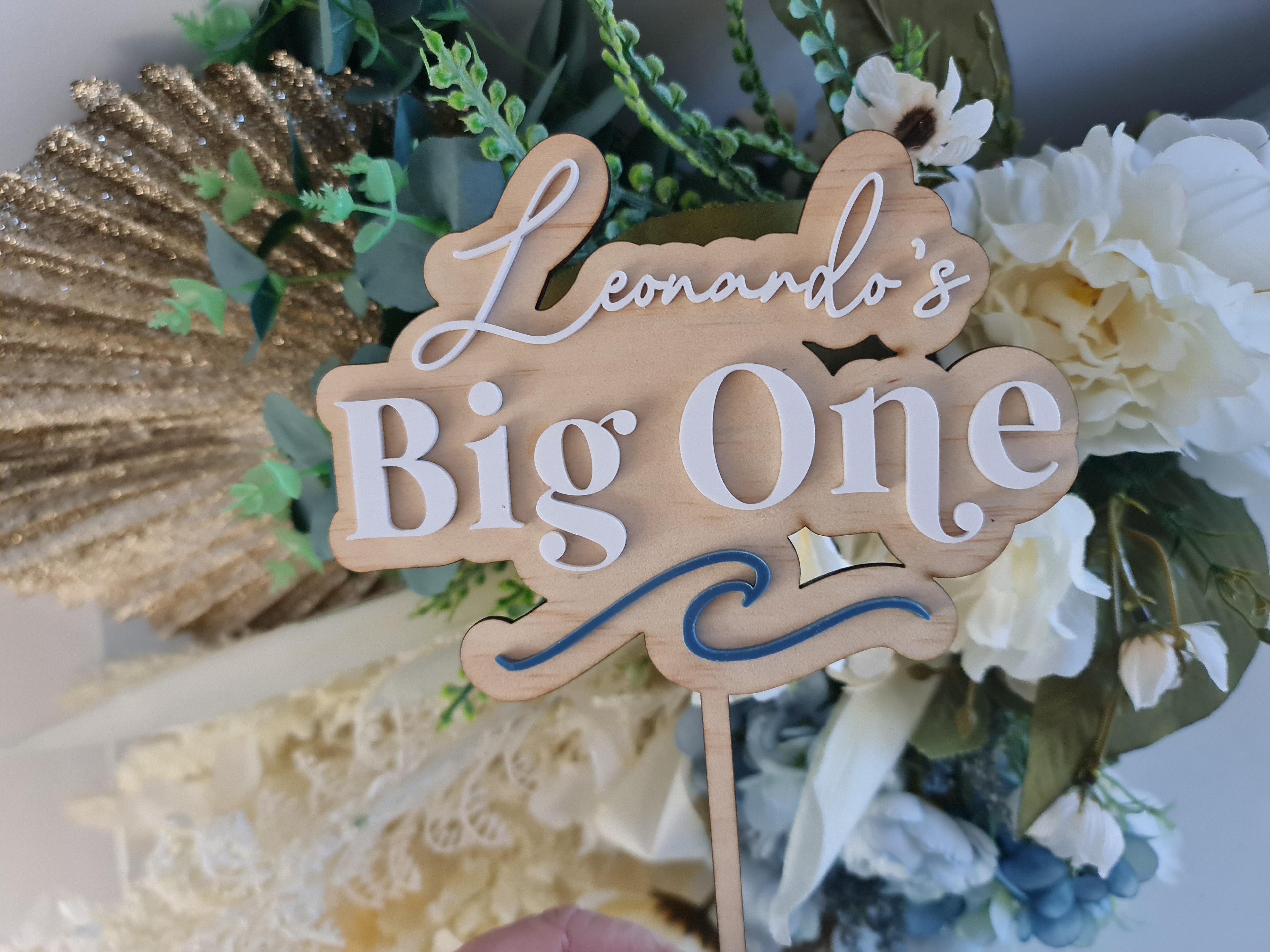 Custom Phrase Cake Topper – Double Layer Acrylic with Any Text