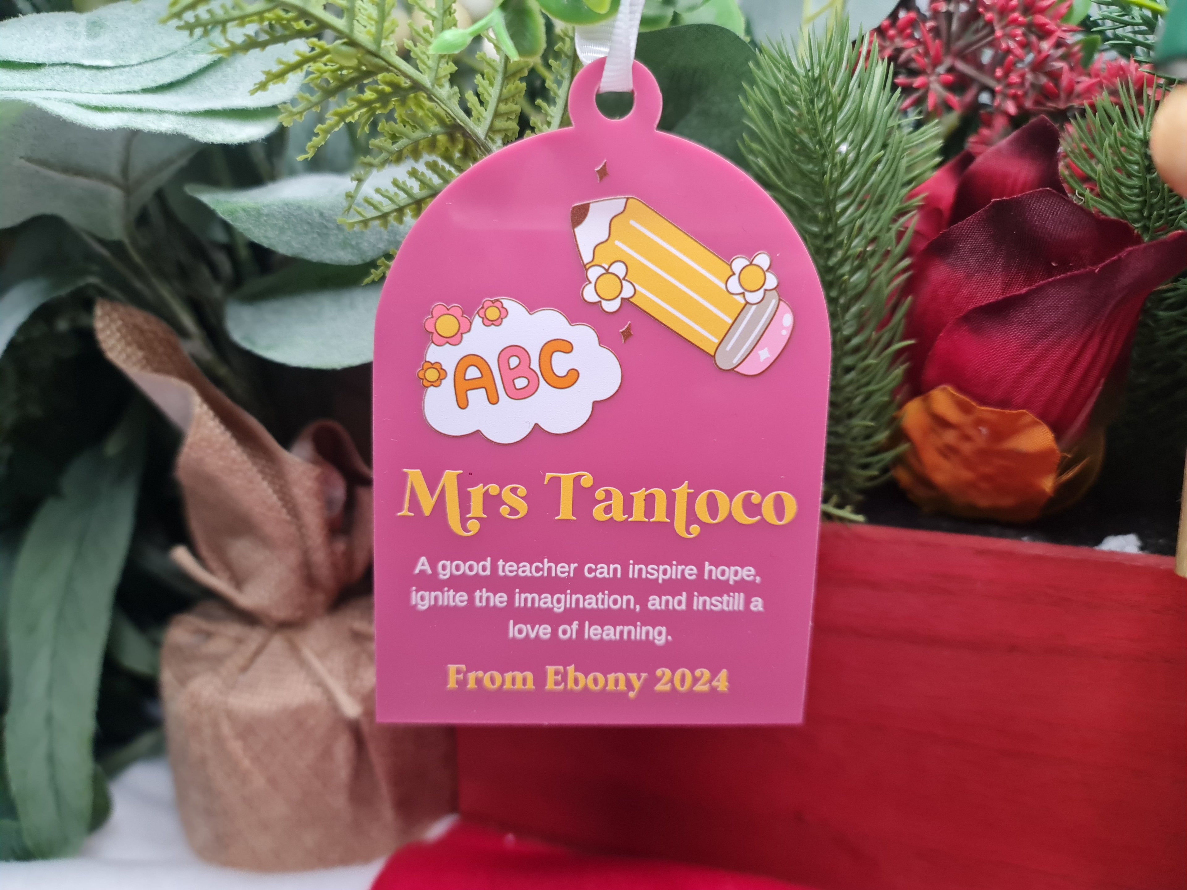 Custom Teacher Gift Bauble – Personalised Xmas Ornament