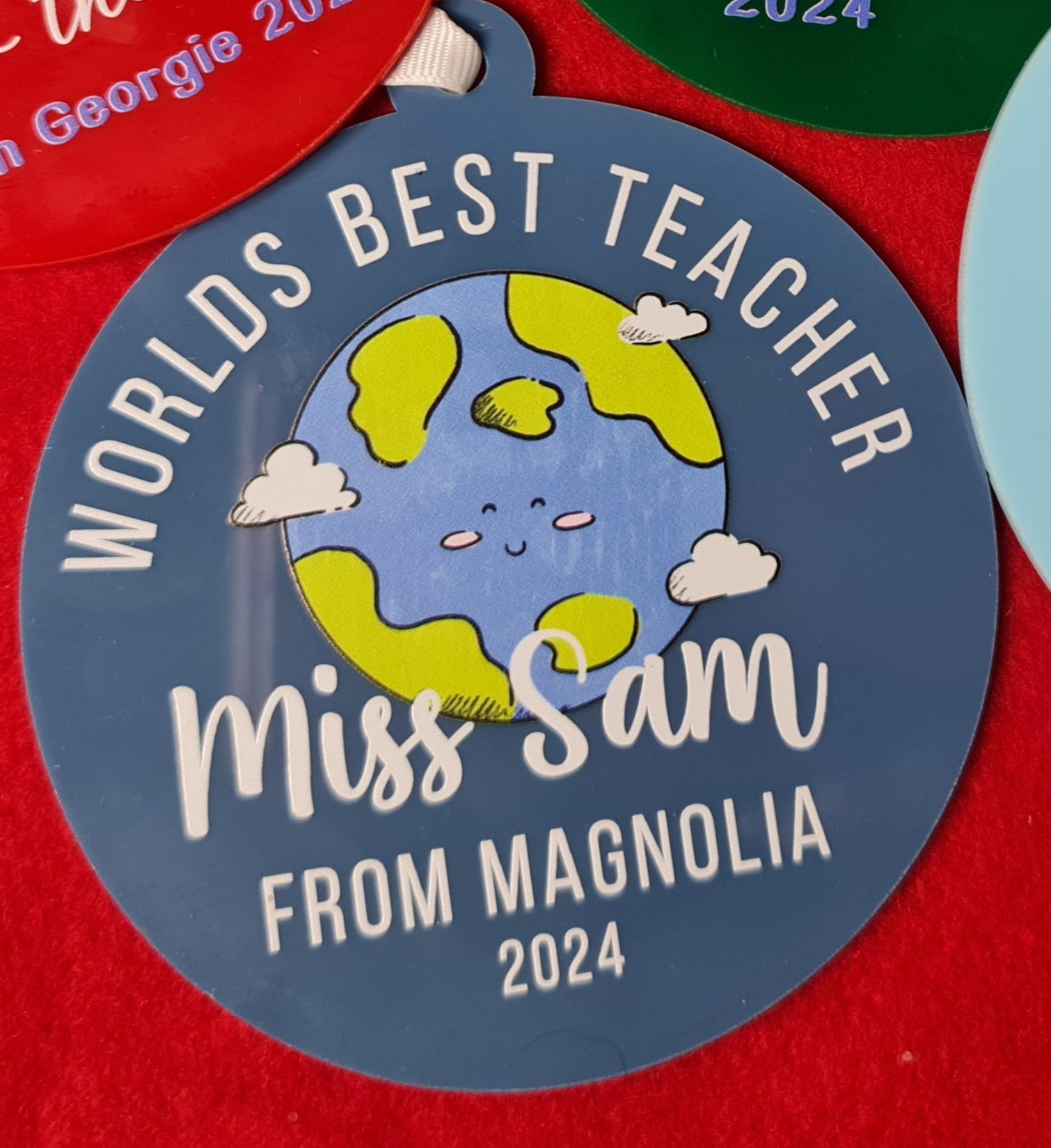 Printed Teacher Gift Bauble – Personalised Christmas Decoration