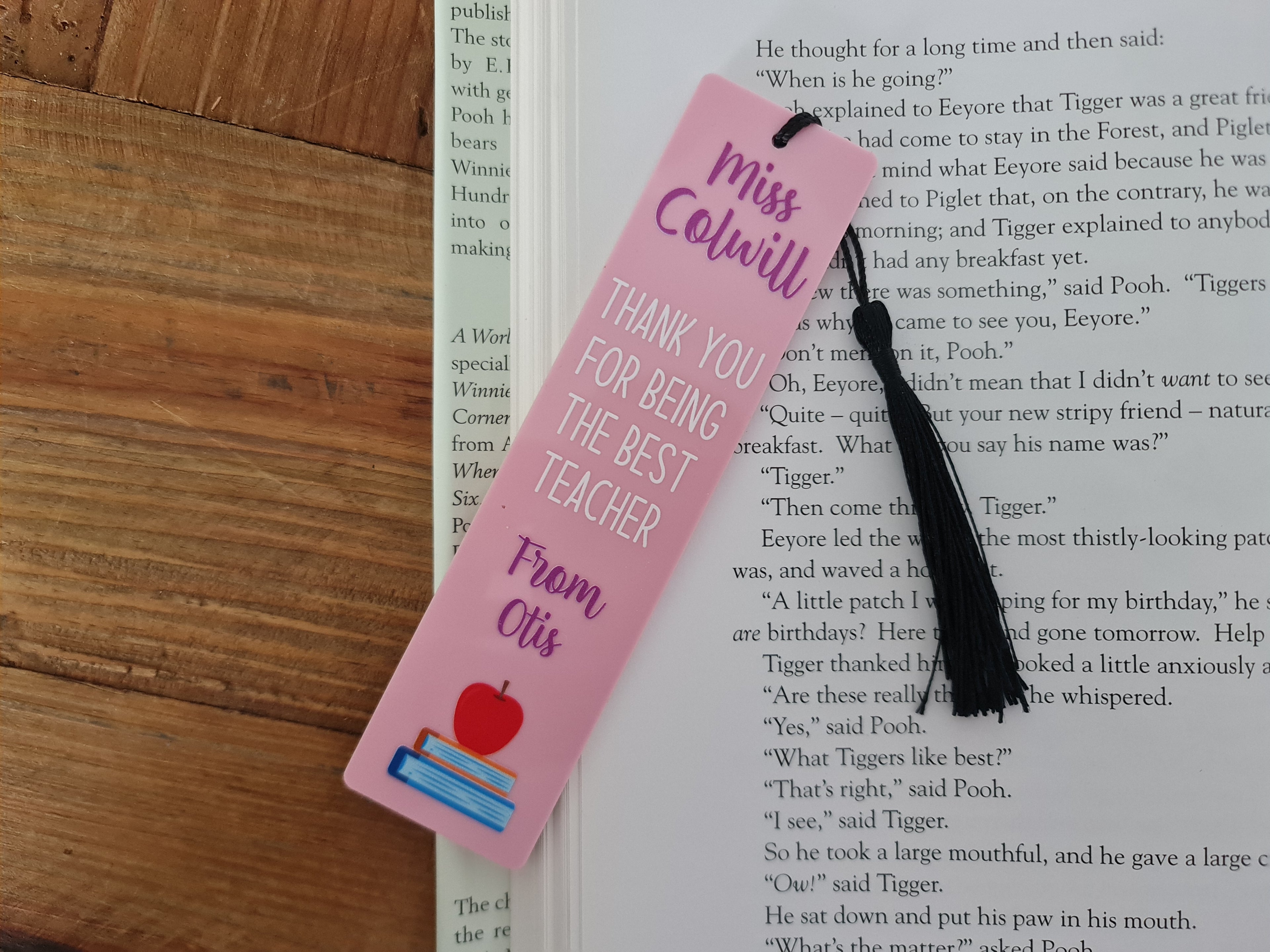 Custom Teacher Gift Bookmark – Printed Acrylic Design
