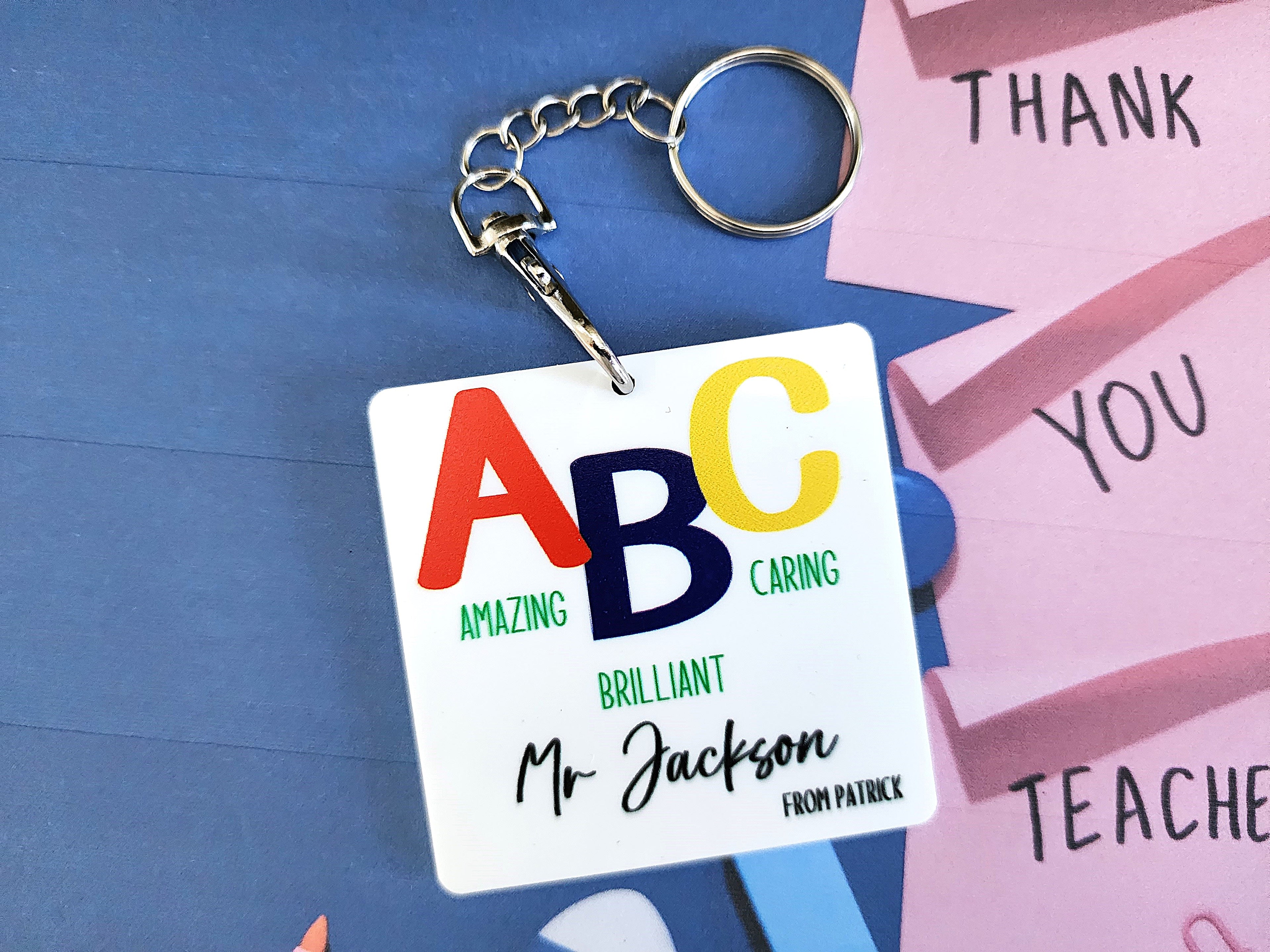 Teacher Appreciation Key Ring – Personalised Gift Idea