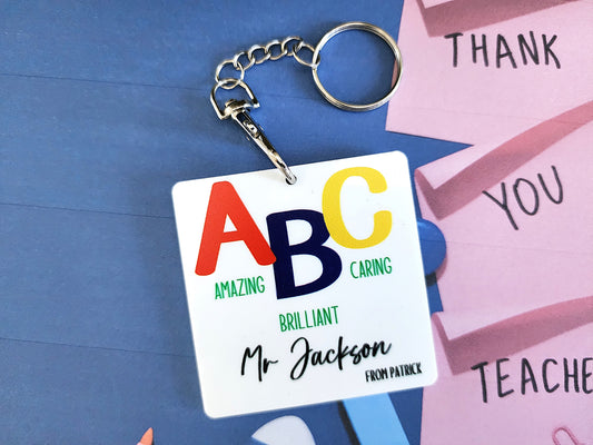 Teacher Appreciation Key Ring – Personalised Gift Idea