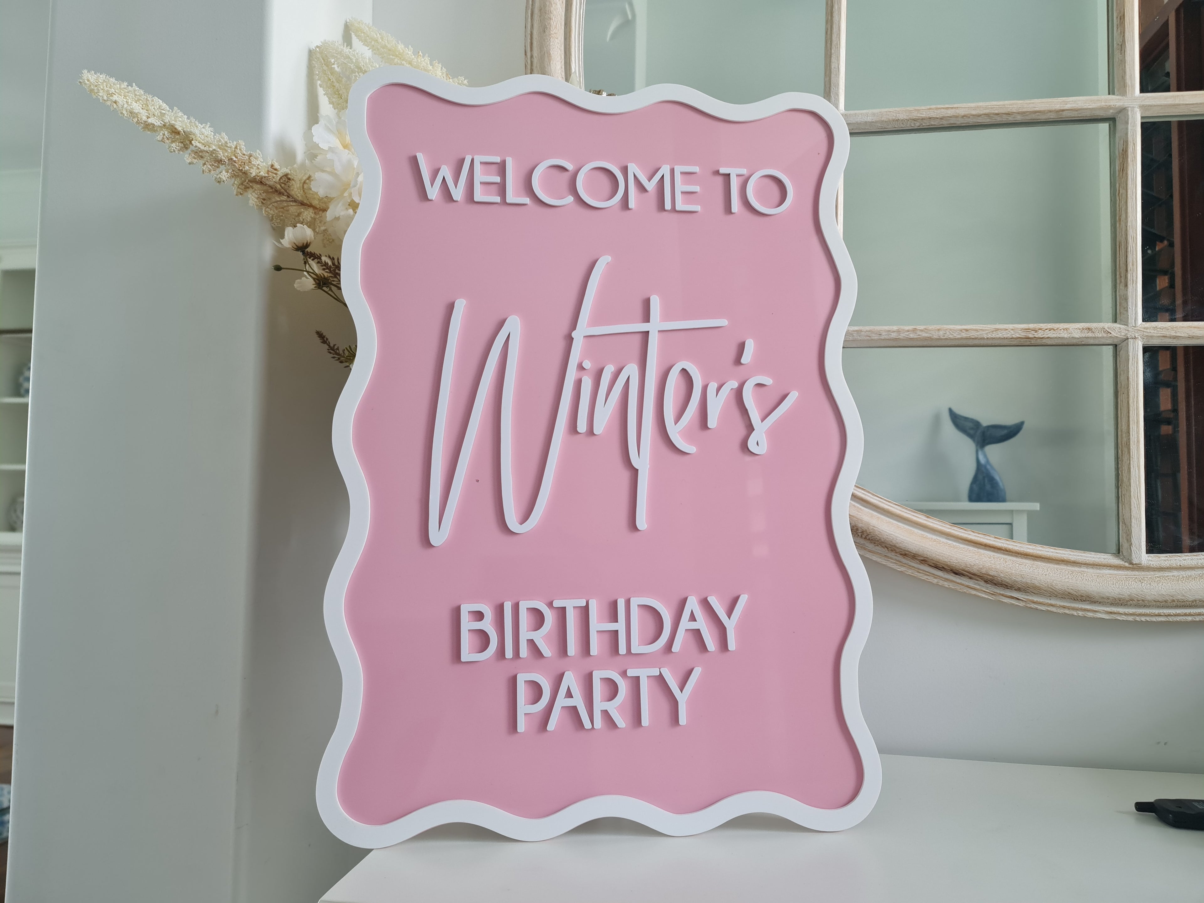 Personalised Acrylic Double Layer Signage