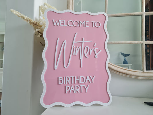 Personalised Acrylic Double Layer Signage