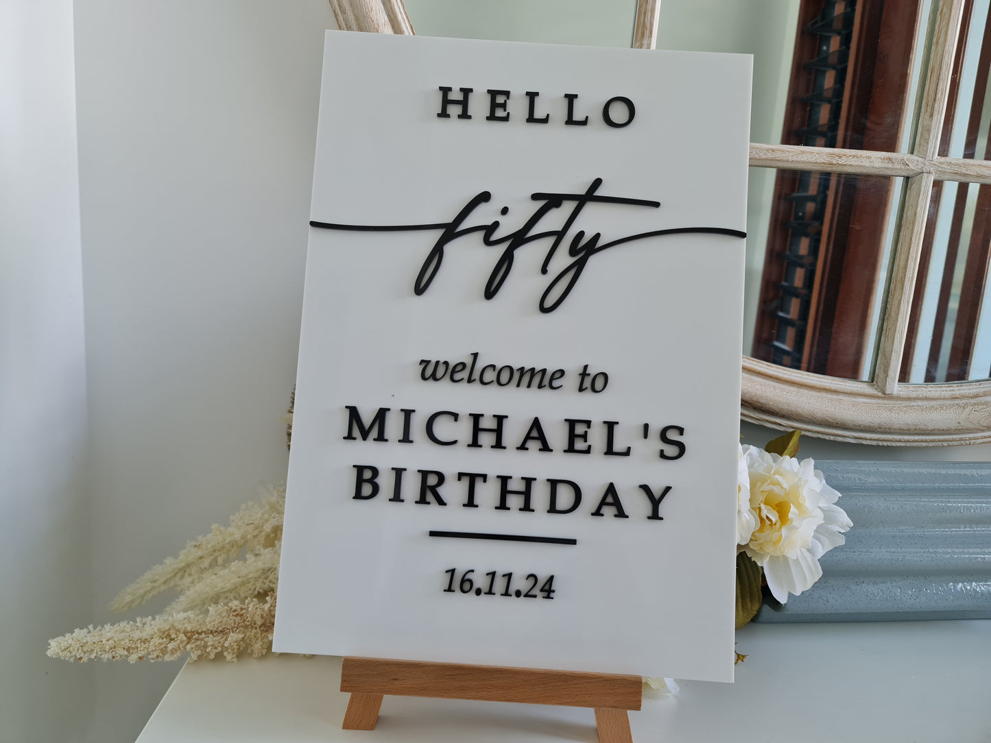 Personalised Acrylic Double Layer Signage