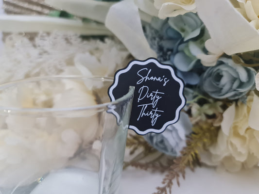 Custom Phrase Drink Toppers – Cheers, Sip Sip Hooray & More