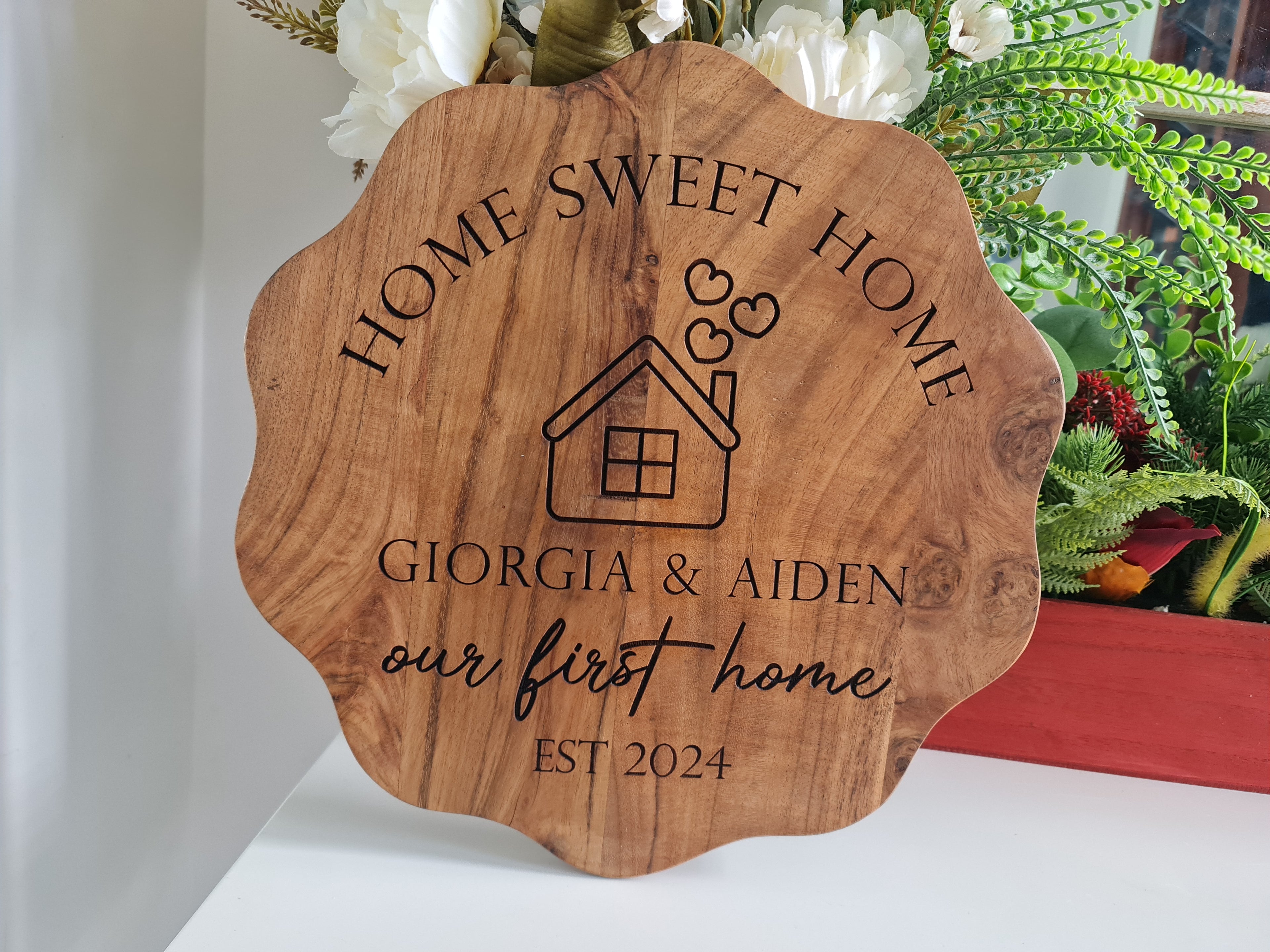 Personalised Laser Etched Serving Board – Custom Cheese & Grazing Platter