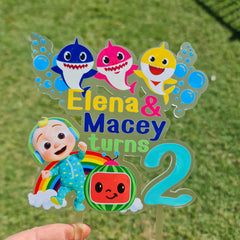 Custom Graphic Cake Topper – Any Design UV Printed on Acrylic